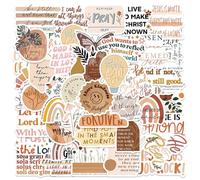 NyxSeat 100 Pegatinas Cristianas Bohemias, Inspiradoras de Citas y Bíblicas de Vinilo - Regalo para Decorar Diarios, Equipaje y Más