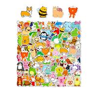 NyxSeat 100 piezas de pegatinas para niños, bonitas pegatinas de animales, impermeables, dibujos animados de animales, juego de pegatinas, portátil, taza de agua, decoración de luggage, teléfono