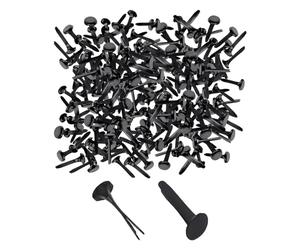 NyxSeat 100 piezas de puntas redondas negras, mini clips de cabeza redonda, clips de patrón, carpetas de puntas bifurcadas, accesorios de oficina, adecuado para manualidades creativas, manualidades