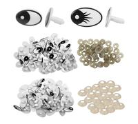 NyxSeat 110 juegos de ojos de dibujos animados, ojos de peluche, ojos de botón con arandelas, muñecas de animales de ganchillo, accesorios de juguete para bricolaje