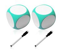 NyxSeat 2 cubos de ejercicios de fitness con 2 marcadores de pizarra blanca, dados de diversión para bricolaje, accesorios de gimnasio portátiles, adecuados para juegos de fiesta, reuniones