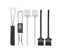 NyxSeat 2 extractores de teclas, 4 cepillos de limpieza, herramienta de limpieza de tapas de teclas, removedor de teclas de acero inoxidable, extractor de interruptores de teclado mecánico para la