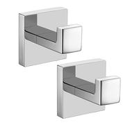 NyxSeat 2 Ganchos de Acero Inoxidable, Ganchos Autoadhesivos, Ganchos Gruesos Sin Agujeros, Ganchos Adhesivos Sin Dejar Rastro, Ganchos para Puertas y Baño