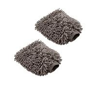 NyxSeat 2 Guantes de Limpieza y Lavado de Coche, Toallas de Microfibra Supersuaves y Absorbentes para Cuidado del Vehículo (Gris)
