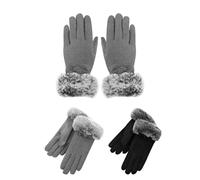 NyxSeat 2 pares de guantes de conducción, guantes de invierno cálidos, guantes de forro polar, guantes para exteriores, guantes completos, guantes resistentes al viento, guantes de forro polar,