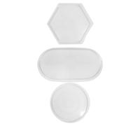 NyxSeat 3 moldes de silicona, molde de silicona, posavasos de silicona, molde redondo ovalado hexagonal, molde de yeso para manualidades