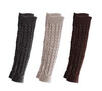 NyxSeat 3 pares de calentadores de piernas para mujer, rodilleras de punto, calentadores de piernas de invierno, fundas cálidas para botas de mujer, accesorios de moda para invierno al aire libre,