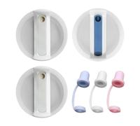 NyxSeat 3 tapas de vasos con 3 tapas de pajita, tapas de paja, tapas intercambiables, tapas de taza de 40 onzas para vasos de paja y tazas