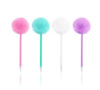 NyxSeat 4 bolígrafos de peluche, bolígrafo neutro de color caramelo, bonito bolígrafo creativo, bolígrafo de piel, material de oficina y escuela, regalo de graduación para niñas