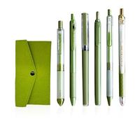 NyxSeat 6 bolígrafos de gel de 0,5 mm, 1 bolsa de rotuladores, juego de bolígrafos de gel, bonitos bolígrafos de gel retráctiles, de secado rápido, adecuados para oficina y estudio