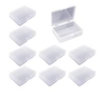 NyxSeat 8 cajas de plástico para tarjetas transparentes, cajas de almacenamiento pequeñas, adecuadas para tarjetas bancarias y coleccionables