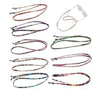 NyxSeat 8 cuerdas para gafas, cadena de gafas colorida, cuerda antideslizante para gafas, cuerda para gafas de sol, gafas de lectura, verde, 700 * 5 mm