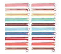 NyxSeat Cremallera de Resina Colorida 20 cm con Pestañas Metálicas para Coser, Manualidades, Ropa y Estuches - 20 Piezas