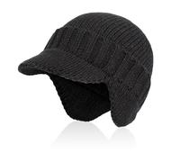 NyxSeat Gorro Cilindro De Punto Negro, Protección Oído Grueso Y Cómodo Caballero, Accesorios Para Deportes Al Aire Libre, Talla Única