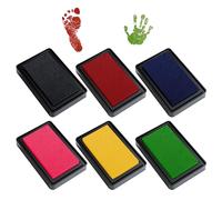 NyxSeat Juego de 6 huellas de bebé coloridas, tinta a color, impresión de tampografía para bebé, juguete para niños, apto para registros de bebés, huellas de manos y pies de bebé