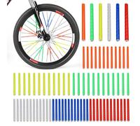 NyxSeat Juego de 72 tiras reflectantes para bicicleta, multicolores, bandas reflectantes, radios de bicicleta impermeables, aptas para bicicletas y motocicletas (75 x 5 mm).