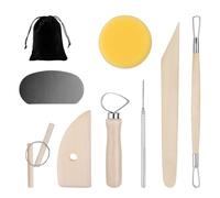 NyxSeat Juego de 8 herramientas de escultura de arcilla, raspador para tallar, herramientas de modelado para principiantes, herramientas de modelado de madera y metal para la fabricación de cerámica