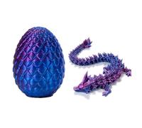 NyxSeat Juego de Dragón Impreso en 3D con Huevo, Juguete de Cristal Totalmente Móvil, Escritorio con Articulación Flexible