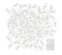 NyxSeat Lot de 100 Patines para Cortina con Bolsa de Almacenamiento - Anillos de Plástico, Rieles Blancos, Ganchos Deslizantes para Puerta