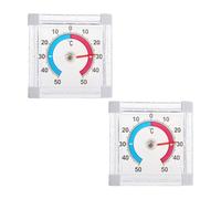 NyxSeat Paquete de 2 termómetros adhesivos, medición precisa, termómetro digital exterior, resistente a la intemperie, para ventanas y puertas al aire libre