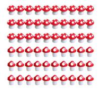 NyxSeat Paquete de 60 miniestatuas de hongos, lindos modelos de setas de resina para jardín de hadas, decoración de setas en miniatura, traje para decoración de jardín de fiestas en casa (2 tamaños)