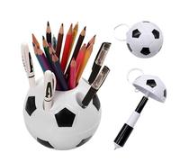 NyxSeat Portalápices con balón de fútbol creativo multifuncional, portalápices, recipiente para cepillos de dientes, organizador útil para la decoración de tu hogar, oficina y almacenamiento en el