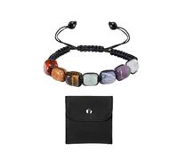 NyxSeat Pulsera de piedras preciosas para mujer, 1 unidad, multicolor, tejida a mano, ajustable, adecuada para yoga, meditación