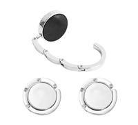 NyxSeat Set de 3 Ganchos de Bolsillo, Soporte para Bolso de Mesa, Clip Plegable, Almacenamiento de Llaves, Gancho Portátil para Colgar, Hebilla de Bolsillo