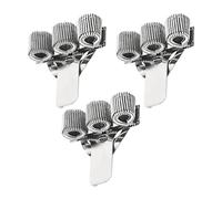 NyxSeat Soporte de metal de 3 piezas para bolígrafo con 3 agujeros, clip de bolsillo, soporte para bolígrafos, soporte para bolígrafos, accesorios de organización de escritorio de enfermera, adecuado