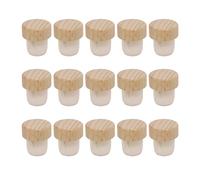 NyxSeat - Tapones de botella de cristal y madera, antiinsectos, reutilizables, aptos para champán, cerveza y vino, 15 unidades