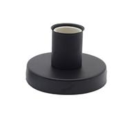 NZBZKKNBCP Base de lámpara E27 Negra, Blanca, Dorada y Plateada, Soporte de lámpara de Techo Industrial Vintage E26, Soporte de lámpara de Pared for Rosca y portalámparas. Base de lámpara(1Pcs,Noir)