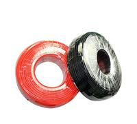 NZBZMBTTVF 10m 30 pies X 10AWG 12AWG 14AWG 2. 5mm2 4mm2 6mm2 CLORURO DE POLIVINILO Cables de conector solar eléctrico aislado Panel solar Conecte Solar Pavo Cable Alambres y cables(6mm2)