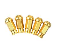 NZBZMBTTVF 20 tuercas y pernos for ruedas de coche, M12 x 1,5/1,25, aluminio, universales, 52 mm longitud, compatibles for Nissan(Gold,M12x1.5)