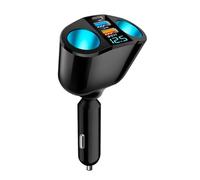 NZBZMBTTVF Cargador de Coche QC3.0/PD Puerto Cargador de teléfono Enchufe Divisor de Encendedor de Cigarrillos 12V/24V Adaptador de Corriente USB Dual Universal Encendedor(Style 1)