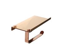 NZBZTMLCYK Hermoso Titular de Papel higiénico practico practico for Estante Rose Gold Toillet de Tapa Multiusos de Oro de Acero sin espiabilidad portarrollos