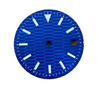 NZBZTMLCYK Reloj Dial 28.5mm Azul Luminoso Accesorios de modificación adecuados con Japonés compatible NH35. Movimiento automático Dial, talla única, ágata