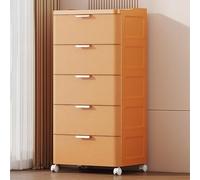 NZBZTUKUWP Mesita De Noche Móvil Naranja con Cajones, Armario Almacenamiento Varios Niveles para Colocar En El Suelo, para Vestidor del Salón Casa(Orange)