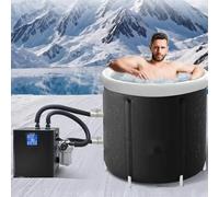 NzEupno Kit De BañEra De Hielo Y Enfriador De InmersióN FríA, Enfriador De BañO De Hielo con Filtro Externo Y Bomba, CáPsula De Hielo Inflable, Enfriador De Agua para Terapia De FríO