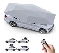 NzEupno Paraguas PortáTil AutomáTico para Coche, Tienda De CampañA para Exteriores, Capota De Techo con Control Remoto, Sombrilla para Coche, ProteccióN Universal para Coche Grey-4.6m