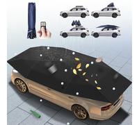 NzEupno Sombrilla AutomáTica para Coche, Tienda PortáTil para Coche, Capota Plegable Y MóVil para Coche, Sombrilla para Exteriores con ProteccióN Solar, Anti-UV Y Resistente Al Viento Black-5.2m