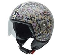 NZI 050004G582 Zeta Casco de Moto, Calaveras Mexicanas, Multicolor, Talla 55-56 (S)