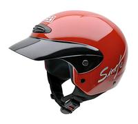 NZI 050139G058 Single II Jr Red Casco de Moto, Rojo, Talla 52-53 (L)