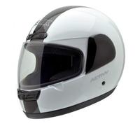 NZI Activy Classic Casco de Moto, Blanco con Rayas Negras, 55-56 (S)