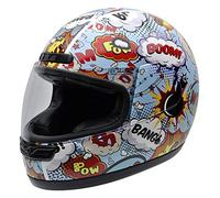 NZI Activy Junior Graphics Boom Casco De Moto(Multicolore,XX-Pequeña)