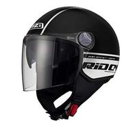 NZI CASCO ABIERTO MINIJET MODELO CAPITAL 2 DUO RID ON BLACK WHITE