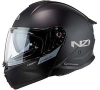 NZI Combi 3 Duo Negro Mate - Casco de Moto Modular Abatible con Visor Solar - Homologado P/J ECE 22.06 (L)