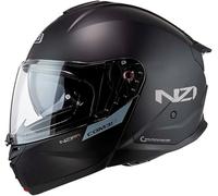 NZI Combi 3 Duo Negro Mate - Casco de Moto Modular Abatible con Visor Solar - Homologado P/J ECE 22.06 (XL)