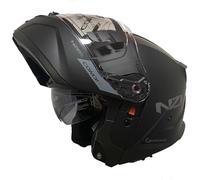 NZI Combi 3 Duo Negro Mate - Casco de Moto Modular Abatible con Visor Solar - Unisex Hombre y Mujer - Homologado P/J ECE 22.06 (S)