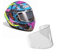 NZI Helmets Trendy 3 Stream, Casco Integral para Moto, ECE/UN R 22.06, Negro Mate, 1600g, Resina Termoplástica, Deportivo. Talla XS + pinlock 70 Incluido + Visera Negra y aleron