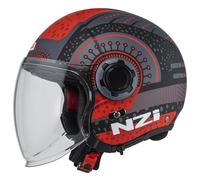 NZI RINGWAY2 Duo Casco Abierto de Motocicleta con Visera Interior Oscura (Antracite&Red Matt, XXL)
